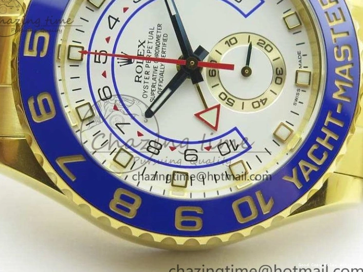Best AAA Replica Sites Edition 3577 Bracelet II YG On YachtMaster YG Cozy 116688 Ceramic Bezel Best A White 1:1 Blue Dial JF 1224
